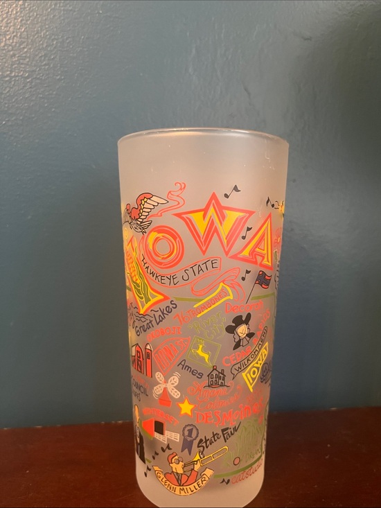 Catstudio Other - Catstudio-Iowa Souvenir Frosted Glass Cup - Multicolor